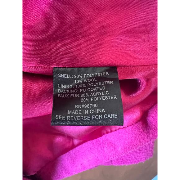 Dollhouse Wool blend jacket Magenta Pink Size XS - Picture 2 of 5
